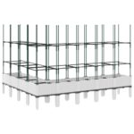 vidaXL Záhradný kvetináč s mriežkou biely 200x160x142,5 cm PP – Obrázok 5