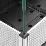 vidaXL Záhradný kvetináč s mriežkou biely 200x160x142,5 cm PP – Obrázok 7