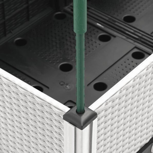 vidaXL Záhradný kvetináč s mriežkou biely 200x160x142,5 cm PP – Obrázok 7