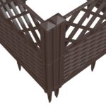 vidaXL Záhradný kvetináč s kolíkmi hnedý 123,5x43,5x43,5 cm PP – Obrázok 7