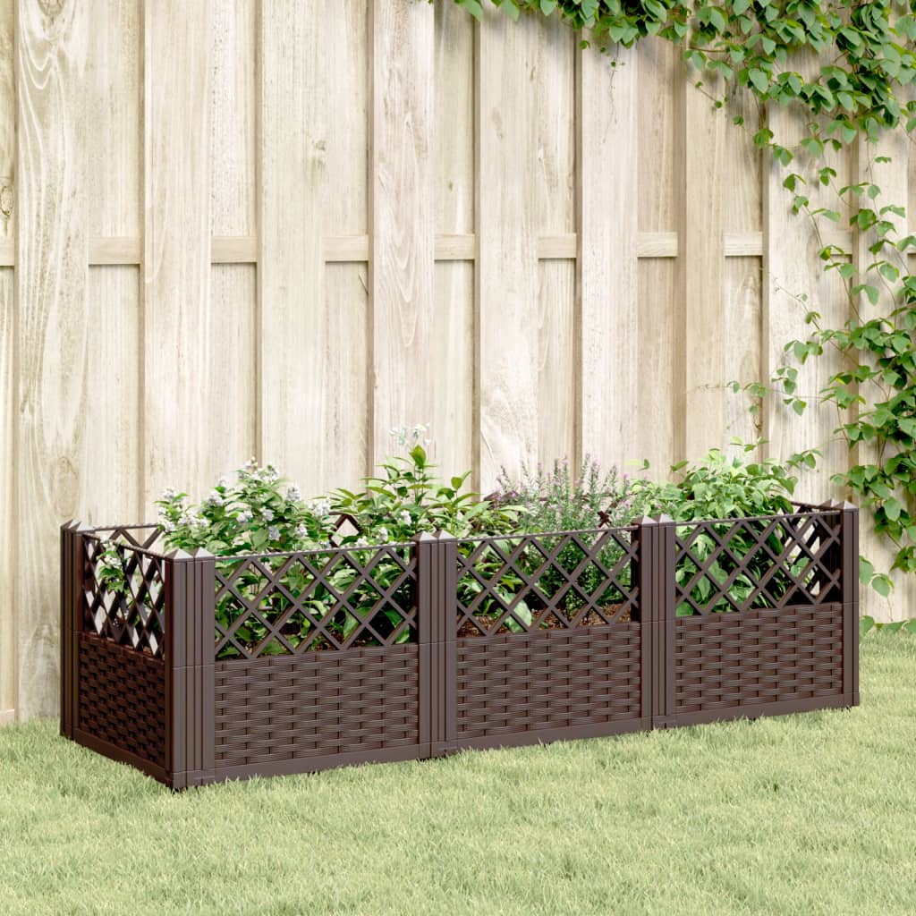 VXL8721012412231_m_en_hd_1.jpg vidaXL Záhradný kvetináč s kolíkmi hnedý 123,5x43,5x43,5 cm PP – Obrázok 1