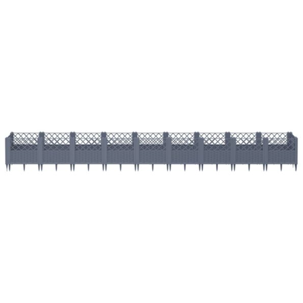 VXL8721012412361_g_en_hd_1.jpg vidaXL Záhradný kvetináč s kolíkmi sivý 363,5x43,5x43,5 cm PP – Obrázok 3