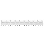 vidaXL Záhradný kvetináč s kolíkmi biely 363,5x43,5x43,5 cm PP – Obrázok 3