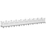vidaXL Záhradný kvetináč s kolíkmi biely 363,5x43,5x43,5 cm PP – Obrázok 5