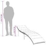 vidaXL Záhradné ležadlo s vankúšom béžové 55x199x50 cm polyratan – Obrázok 9