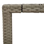 vidaXL Záhr.stôl so sklenenou doskou svetlosivý 150x90x75 cm polyratan – Obrázok 10