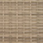 vidaXL Lehátko s vankúšmi béžové polyratan – Obrázok 9