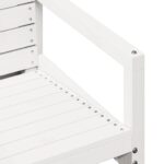 vidaXL Záhradná stolička biela 57,5x63x76 cm borovicový masív – Obrázok 7