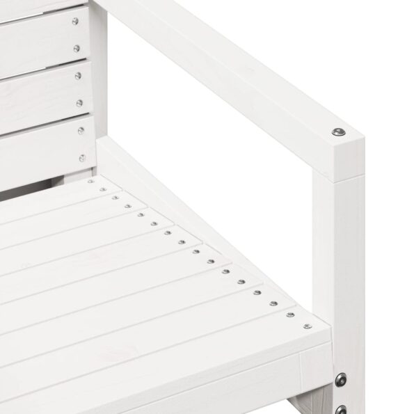 vidaXL Záhradná stolička biela 57,5x63x76 cm borovicový masív – Obrázok 7