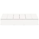 vidaXL Pieskovisko s krytom, biele 111x111x19,5 cm, borovicový masív – Obrázok 5