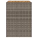 vidaXL Záhradný stôl s akáciovou doskou sivý 105x80x110 cm polyratan – Obrázok 6