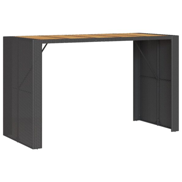 VXL8721012459564_a_en_hd_1.jpg vidaXL Záhradný stôl s akáciovou doskou čierny 185x80x110 cm polyratan – Obrázok 2