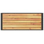 vidaXL Barový vozík 3 police béžový polyratan a akáciový masív – Obrázok 8