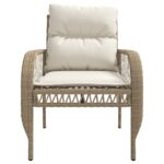 vidaXL 4-dielna záhradná súprava pohoviek s vankúšmi béžová polyratan – Obrázok 8