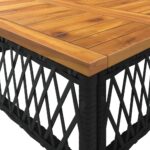 vidaXL 2-dielna záhradná sedacia súprava s podložkami čierna polyratan – Obrázok 9