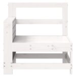 vidaXL Záhradná pohovka s opierkou ruky biela 69x62x70,5 cm borovica – Obrázok 4