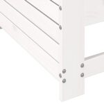 vidaXL Záhradná pohovka s opierkou ruky biela 69x62x70,5 cm borovica – Obrázok 7