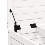 vidaXL Záhradná taburetka biela 62x63,5x32 cm borovicový masív – Obrázok 8