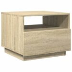 vidaXL Konferenčný stolík s LED svetlami dub sonoma 50x49x40 cm – Obrázok 3