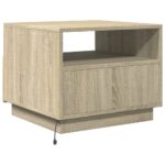 vidaXL Konferenčný stolík s LED svetlami dub sonoma 50x49x40 cm – Obrázok 9