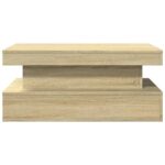 vidaXL Konferenčný stolík s LED osvetlením dub sonoma 90x50x40 cm – Obrázok 7