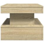 vidaXL Konferenčný stolík s LED osvetlením dub sonoma 90x50x40 cm – Obrázok 8