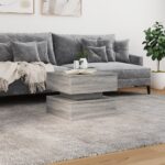 vidaXL Konferenčný stolík s LED svetlami sivý sonoma 50x50x40 cm – Obrázok 4