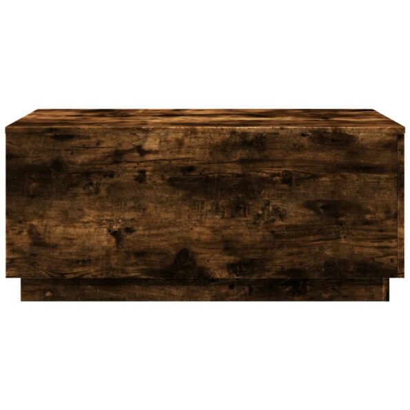 vidaXL Konferenčný stolík s LED svetlami dymový dub 90x50x40 cm – Obrázok 7