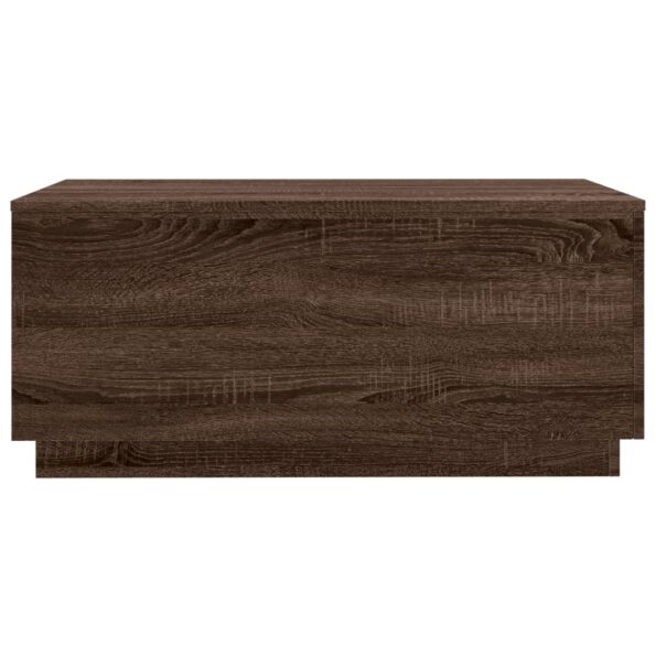 vidaXL Konferenčný stolík s LED osvetlením hnedý dub 90x50x40 cm – Obrázok 7