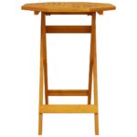 vidaXL Skladací záhradný stôl Ø60x75 cm akáciový masív – Obrázok 4