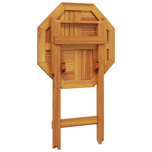 vidaXL Skladací záhradný stôl Ø60x75 cm akáciový masív – Obrázok 9