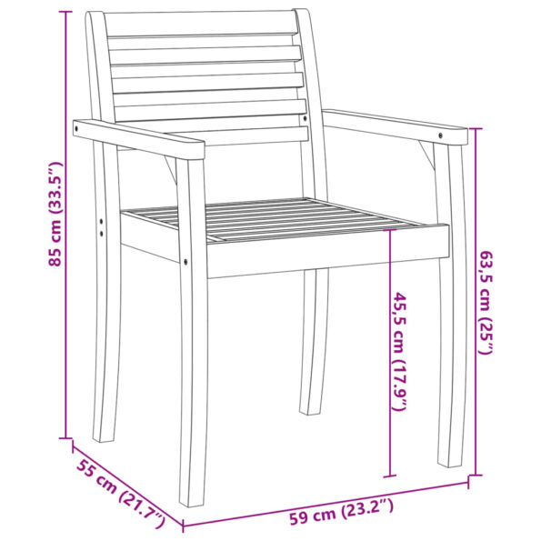 vidaXL Záhradné stoličky 2 ks 59x55x85 cm akáciový masív – Obrázok 9