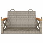 vidaXL Hojdacia lavica sivá 63x62x40 cm polyratanová – Obrázok 4