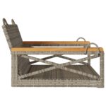 vidaXL Hojdacia lavica sivá 63x62x40 cm polyratanová – Obrázok 5