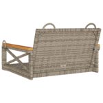 vidaXL Hojdacia lavica sivá 63x62x40 cm polyratanová – Obrázok 6