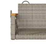vidaXL Hojdacia lavica sivá 63x62x40 cm polyratanová – Obrázok 8