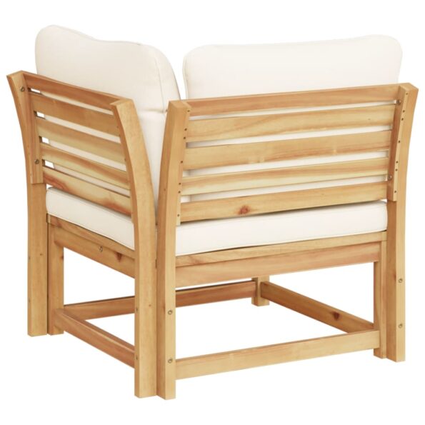 vidaXL Záhradná pohovka rohová s vankúšmi 73x73x65 cm akáciový masív – Obrázok 6