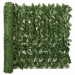 vidaXL Balkónová zástena s tmavozelenými listami 600x75 cm – Obrázok 2