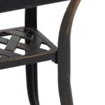 vidaXL Záhradný stôl bronzový 53x53x53 cm liaty hliník – Obrázok 10