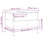 vidaXL Konferenčný stolík čierny 70x50x50 cm kompozitné drevo a kov – Obrázok 11