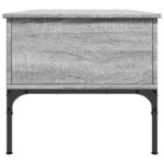 vidaXL Konferenčný stolík sivá sonoma 100x50x45cm kompozitné drevo+kov – Obrázok 6