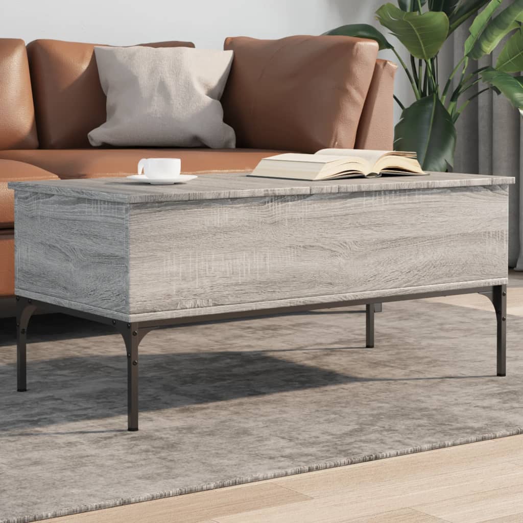 VXL8721012479531_m_en_hd_1.jpg vidaXL Konferenčný stolík sivá sonoma 100x50x45cm kompozitné drevo+kov – Obrázok 1