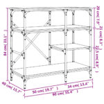 vidaXL Pekárenský regál, čierny 90x40x84 cm, kompozitné drevo+kov – Obrázok 9