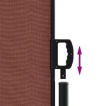 vidaXL Zaťahovacia bočná markíza hnedá 160x600 cm – Obrázok 6