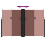 vidaXL Zaťahovacia bočná markíza hnedá 160x600 cm – Obrázok 5