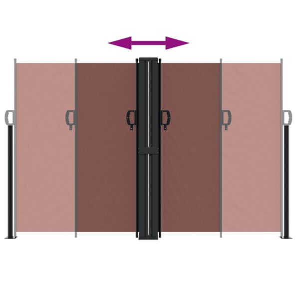 vidaXL Zaťahovacia bočná markíza hnedá 160x600 cm – Obrázok 5