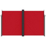 vidaXL Zaťahovacia bočná markíza, červená 200x600 cm – Obrázok 3