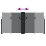 vidaXL Zaťahovacia bočná markíza, čierna 120x1000 cm – Obrázok 5