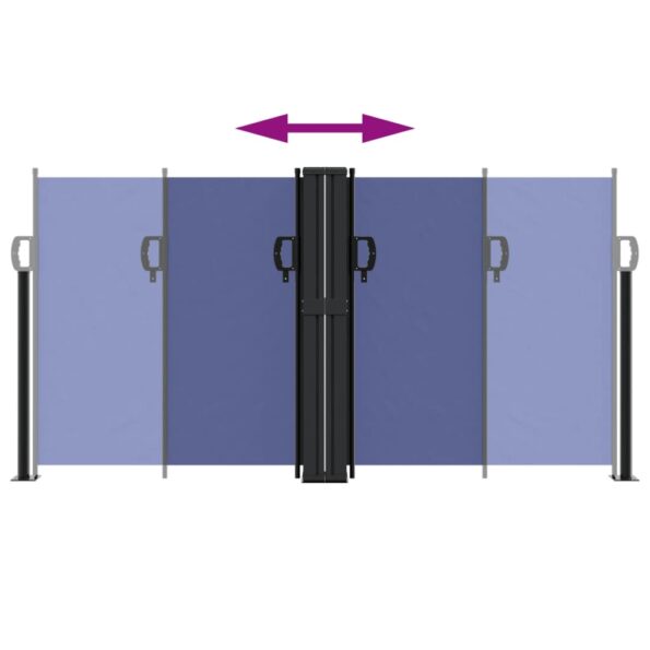 vidaXL Zaťahovacia bočná markíza, modrá 120x1000 cm – Obrázok 5