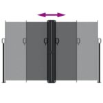 vidaXL Zaťahovacia bočná markíza, čierna 160x1000 cm – Obrázok 5